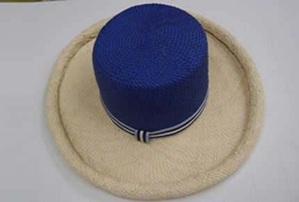 Sombrero rollo bicolor ala corta